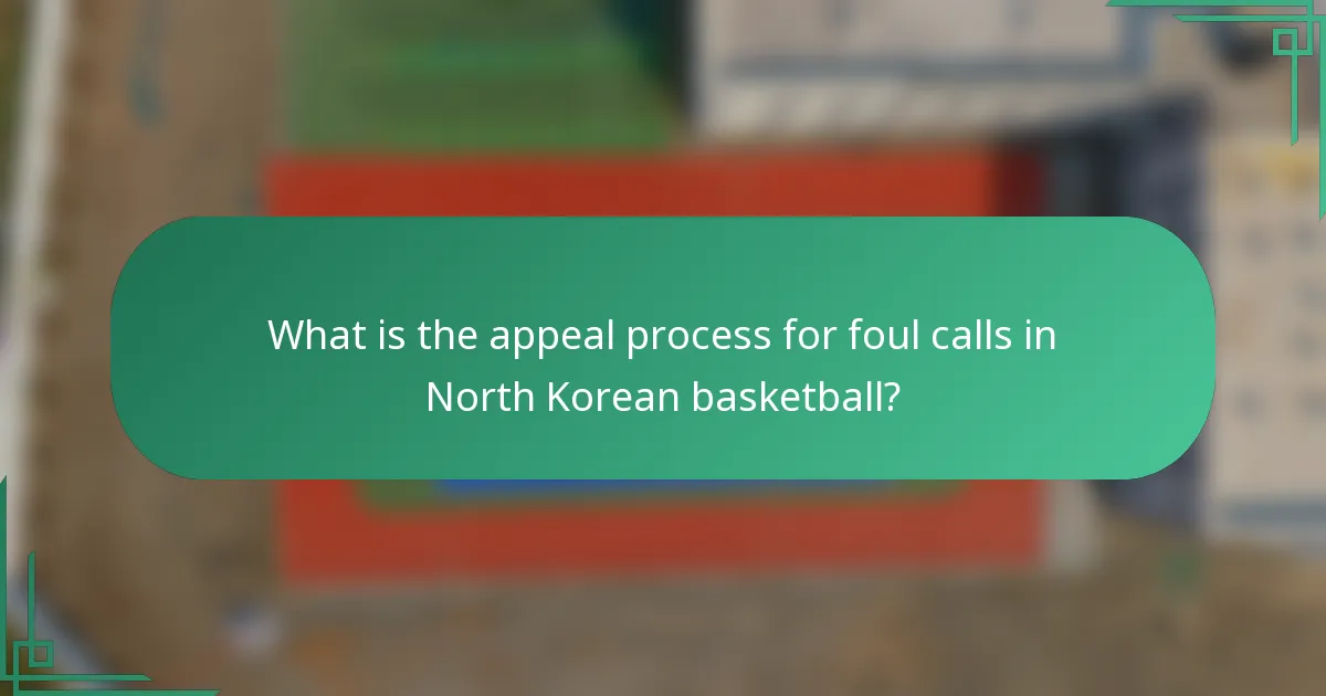 What is the appeal process for foul calls in North Korean basketball?