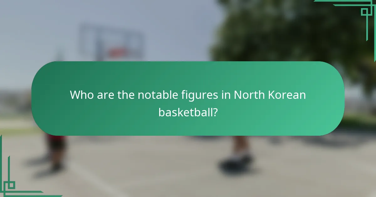 Who are the notable figures in North Korean basketball?